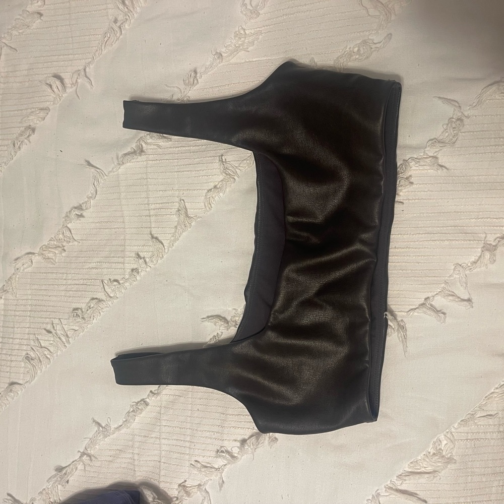 SKIMS leather bralette